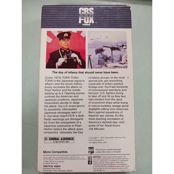 Tora! Tora! Tora! Beta Tape ©1970 Vintage - Picture 2 of 6